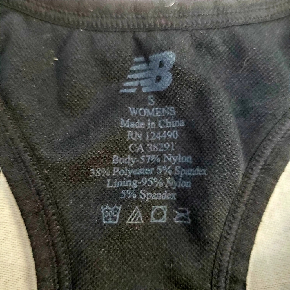 New Balance Gray & Black Racerback Sports Bra - Picture 3 of 3